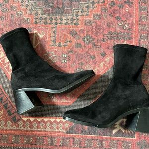 & Other Stories Black Suede Ankle Boots